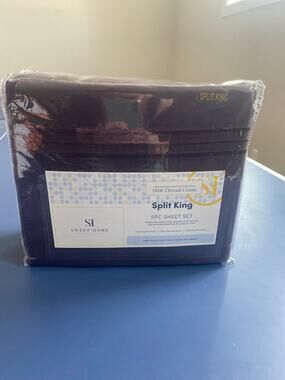NWT 1800 Thread Count Split King 5pc Sheet Set
